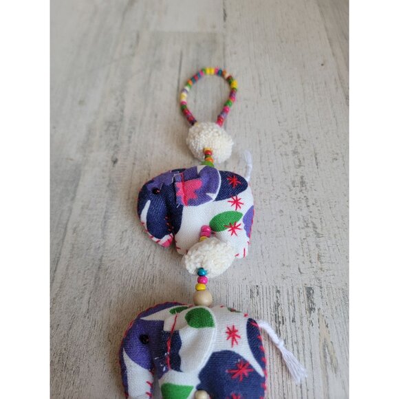 Plush unique elephant hanging ornament rainbow home decor - Picture 4 of 7